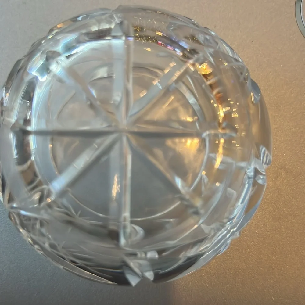 Vintage Crystal Glass Creamer Pitcher & Sugar Pot Pinwheel Star of David